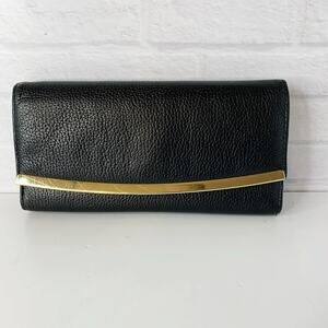 Giani Bernini Wallet Pebbled Leather Black